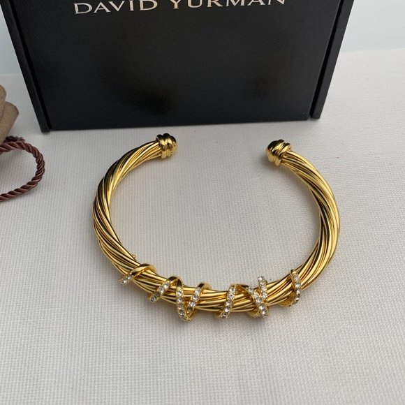 Jewelry - Gold diamond set open Bracelet